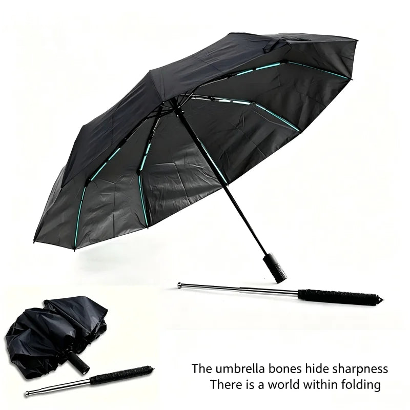 Outdoors Mult Funtional Umbrella inside Extendable Baton Defensive
