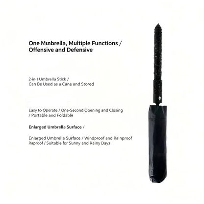 Outdoors Mult Funtional Umbrella inside Extendable Baton Defensive